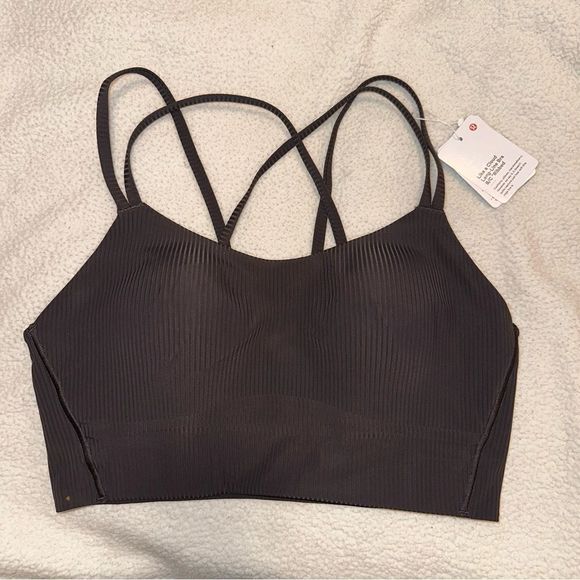 lululemon athletica Other - NWT Lululemon Like a Cloud Bra *Ribbed Long Line - Black Granite - 8